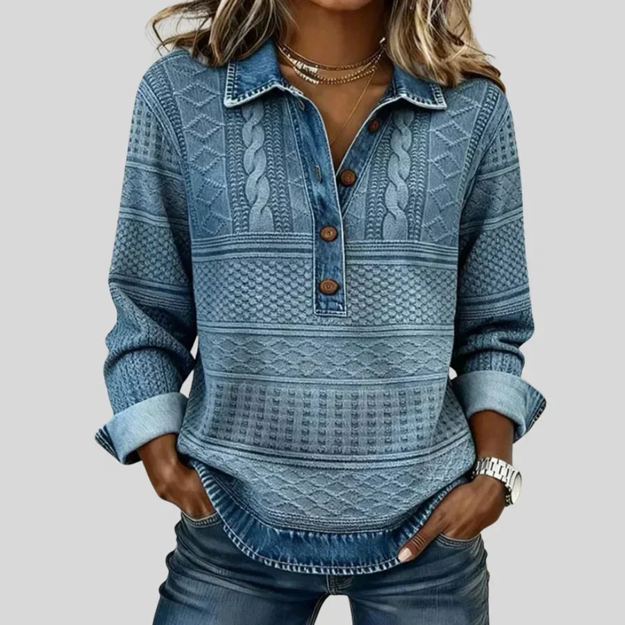 Daisy | Collared Knit Sweater