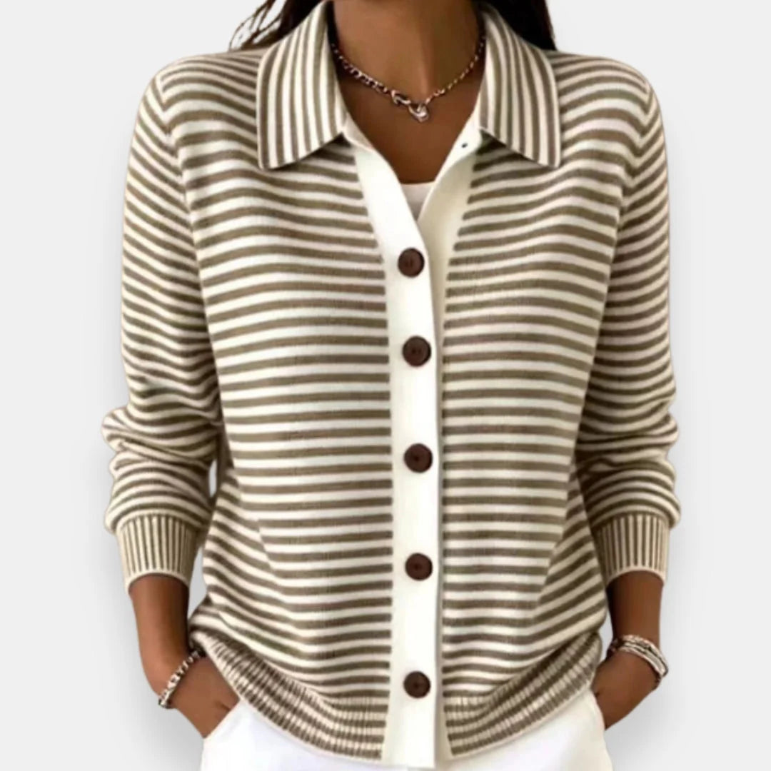Elara™ Striped Cardigan