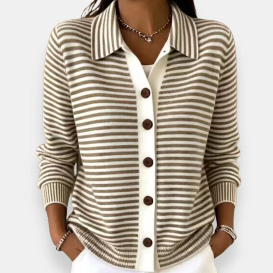 Elara™ Striped Cardigan