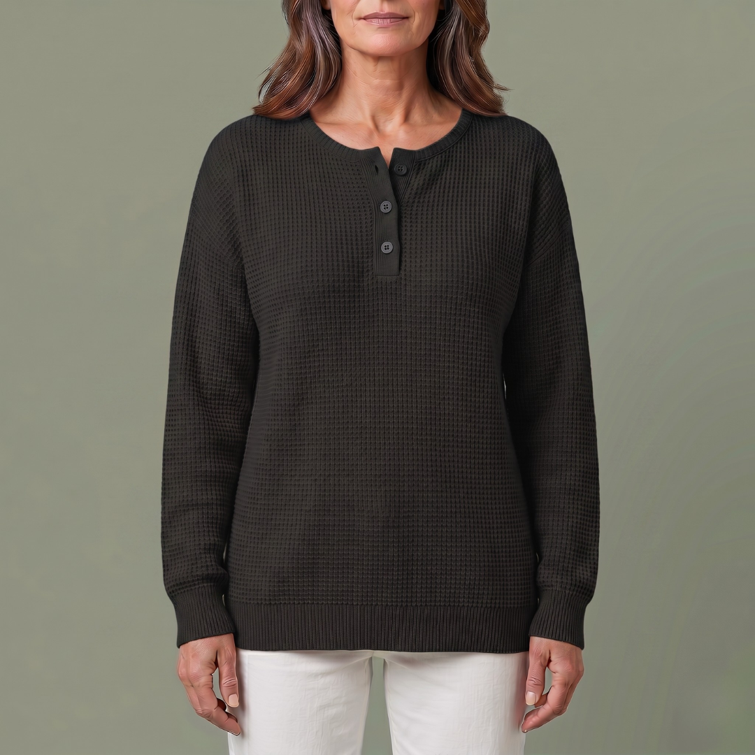 Aurelie™ | Relaxed Waffle Knit Jumper