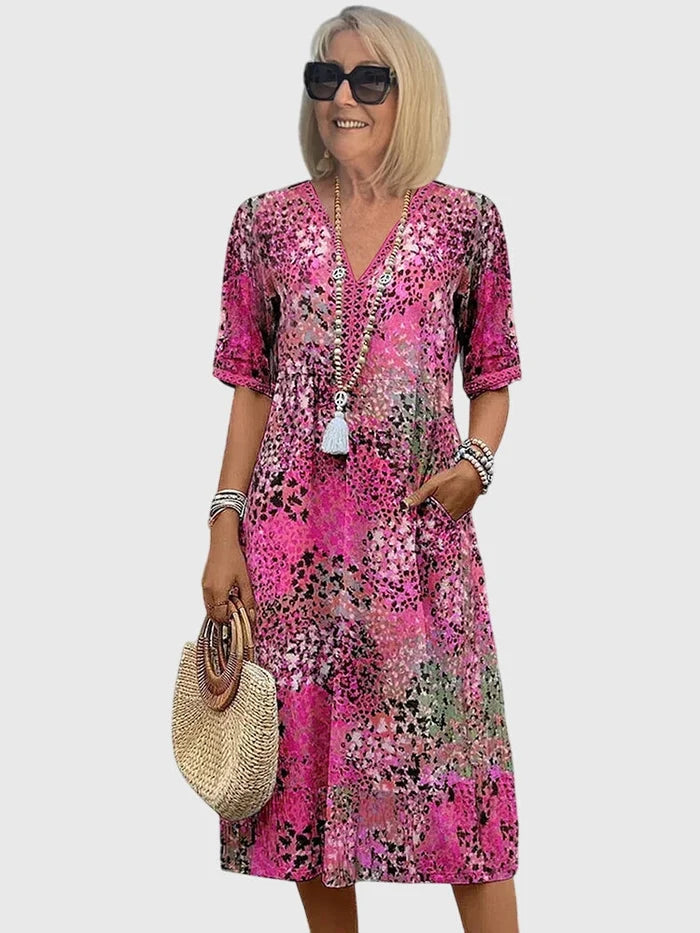 Anthea | Elegant Floral Midi Dress