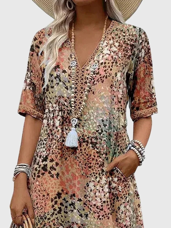 Anthea | Elegant Floral Midi Dress