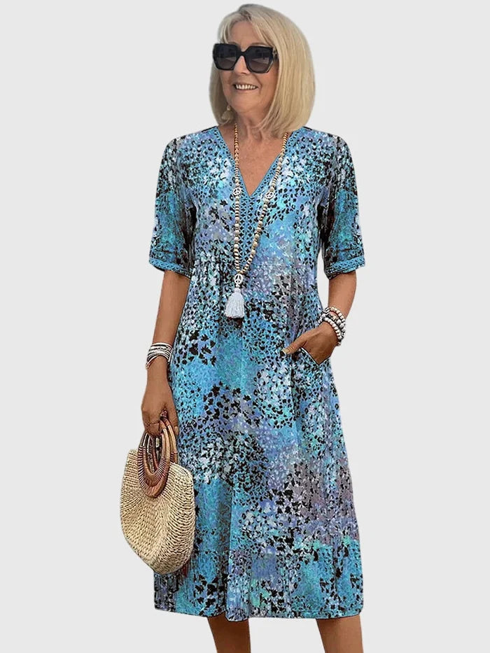 Anthea | Elegant Floral Midi Dress