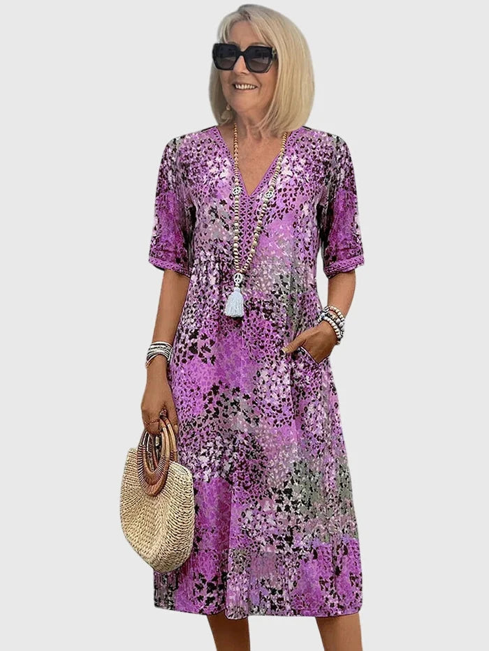 Anthea | Elegant Floral Midi Dress