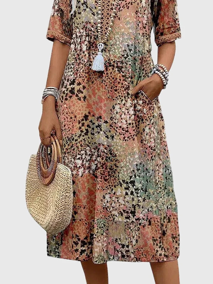 Anthea | Elegant Floral Midi Dress