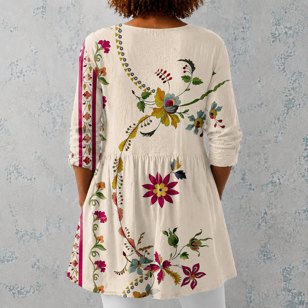 Clara | Long Blouse with V-Neck