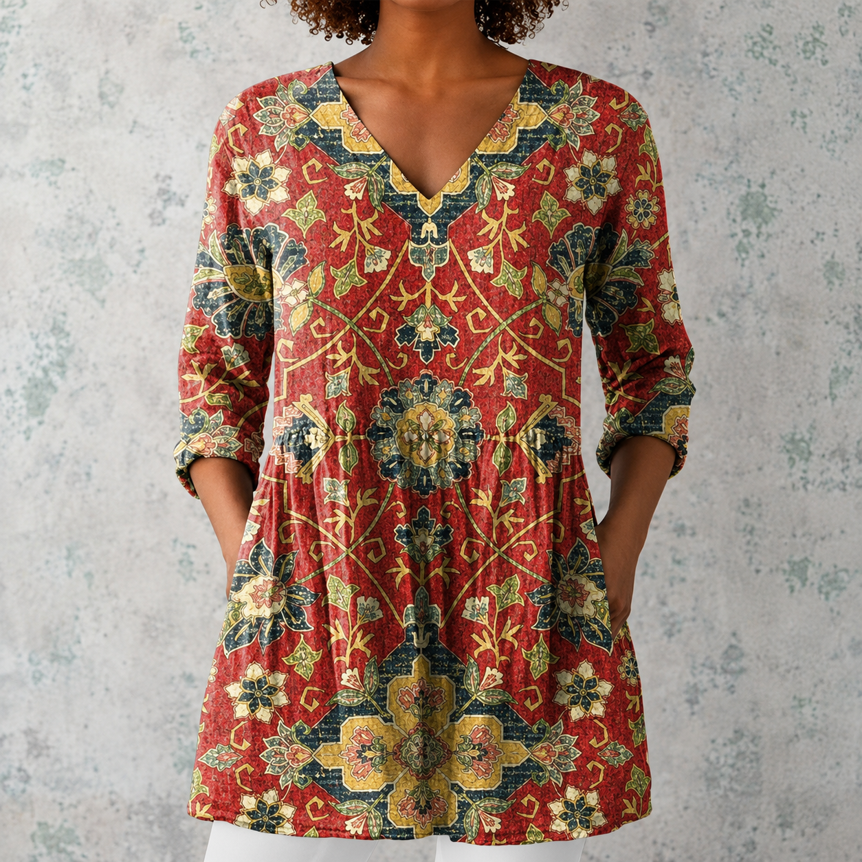 Lea | Long Blouse with V-Neck