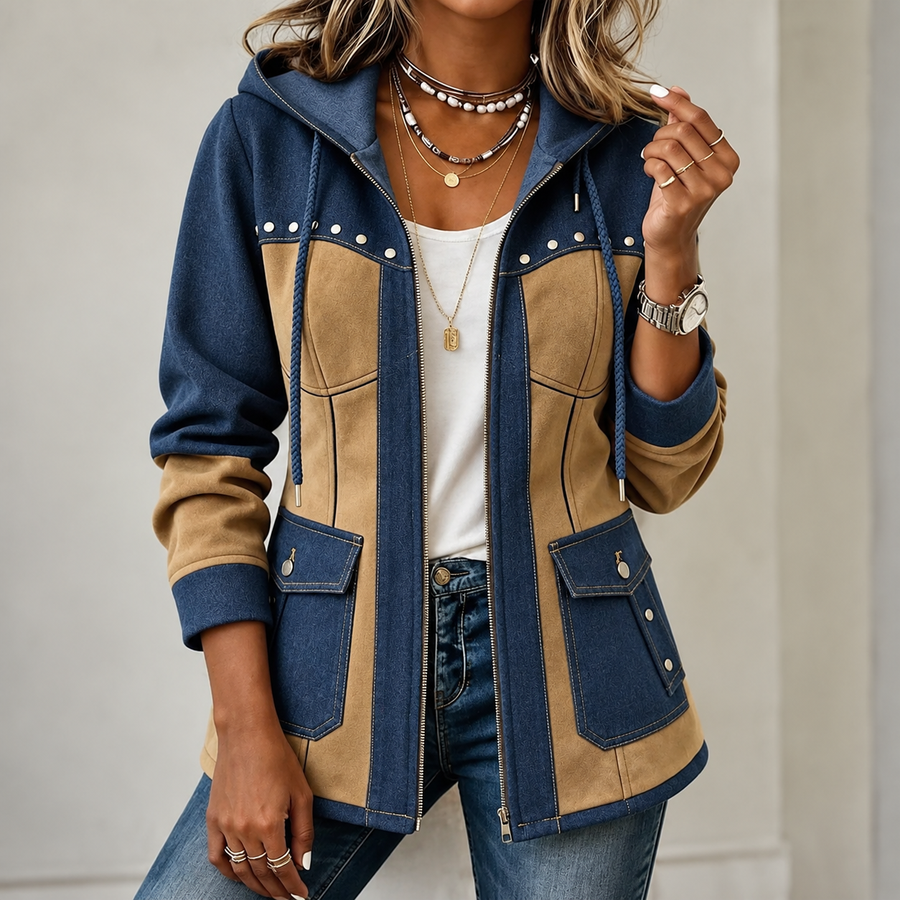 Sadie | Western-Inspired Two-Tone Jacket for Women