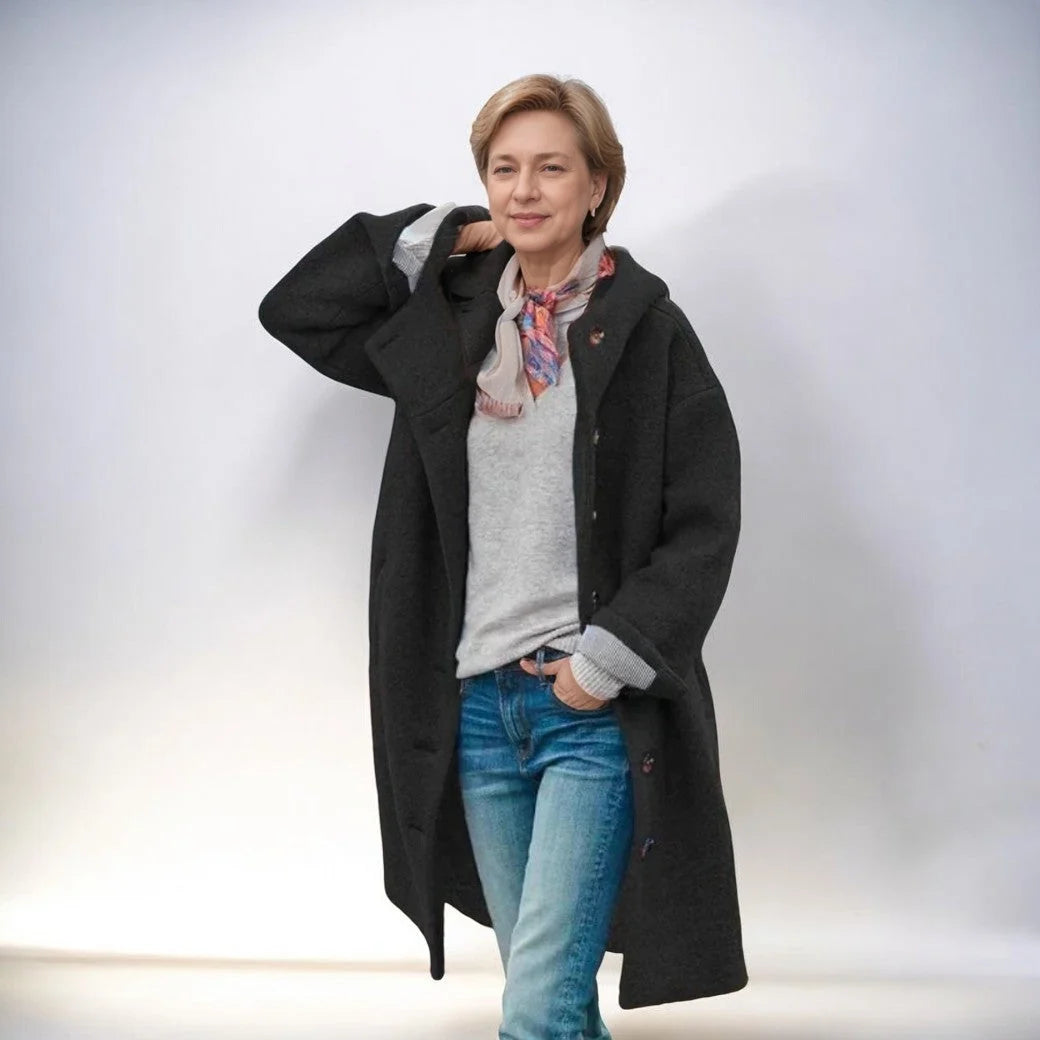 Sophie | Elegant long winter jacket with pockets