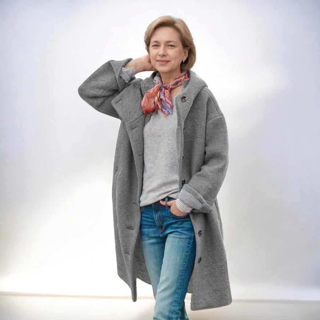 Sophie | Elegant long winter jacket with pockets
