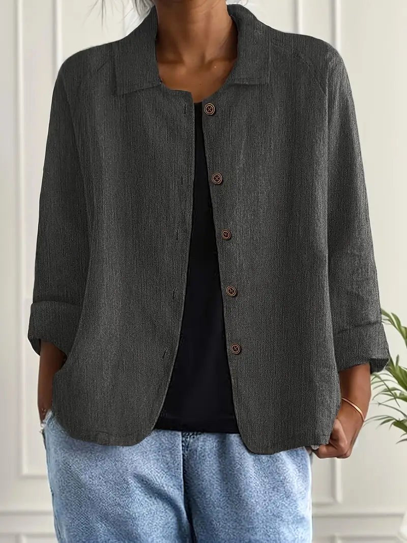 Thelma | Relaxed Button-Front Overshirt