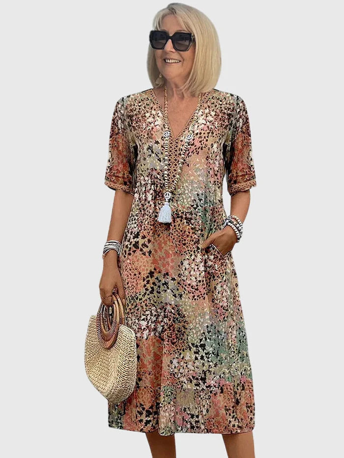 Anthea | Elegant Floral Midi Dress