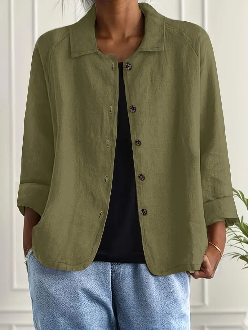 Coralie | Relaxed Button-Front Overshirt