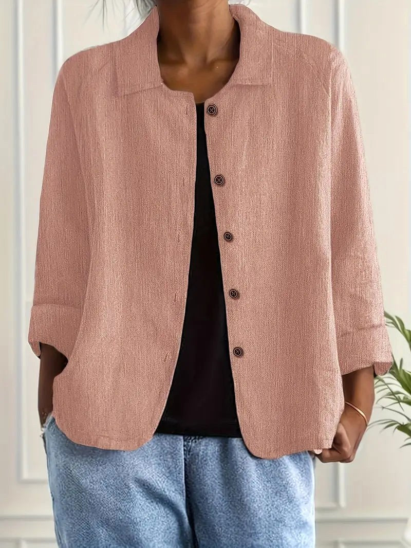 Cordelia | Relaxed Button-Front Shirt Jacket