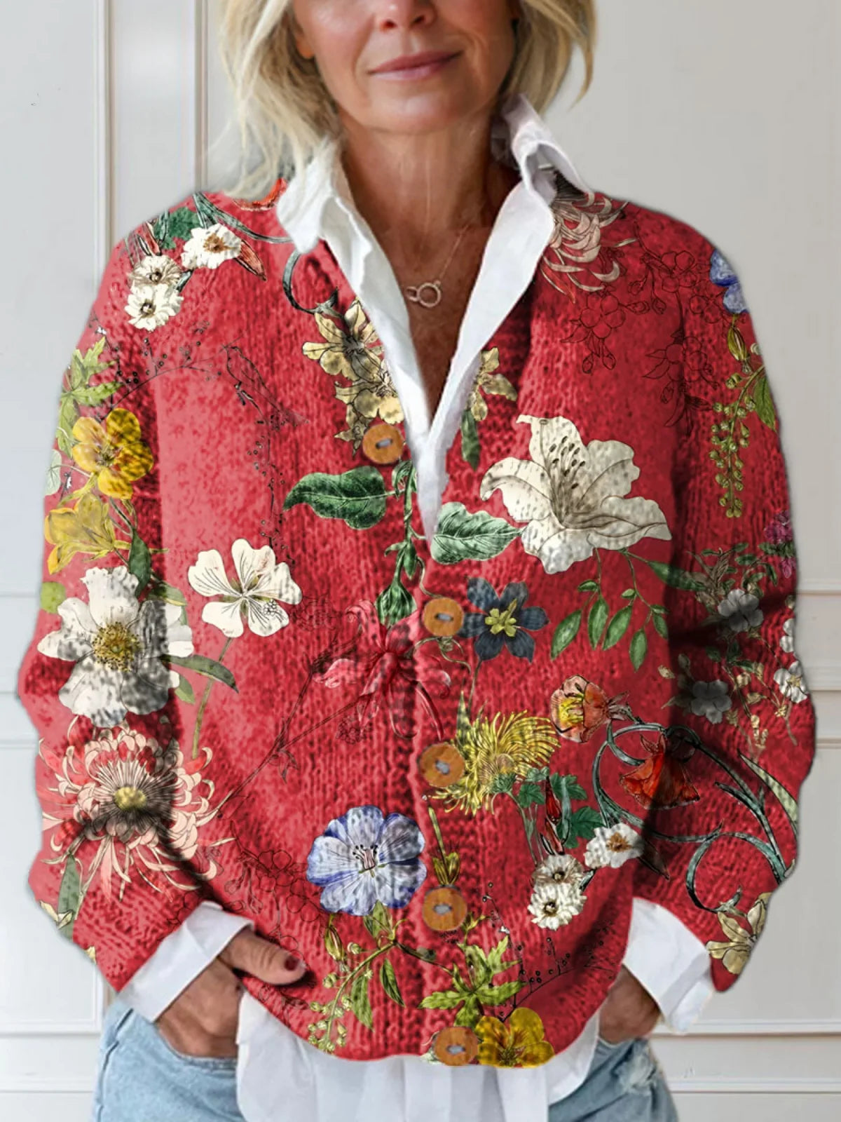 Tessa™ | Vintage Floral Knit Cardigan